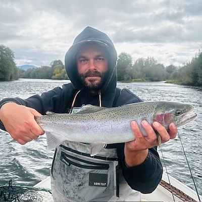 Close up of fish in both hands