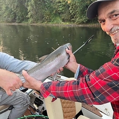 Posing with fish